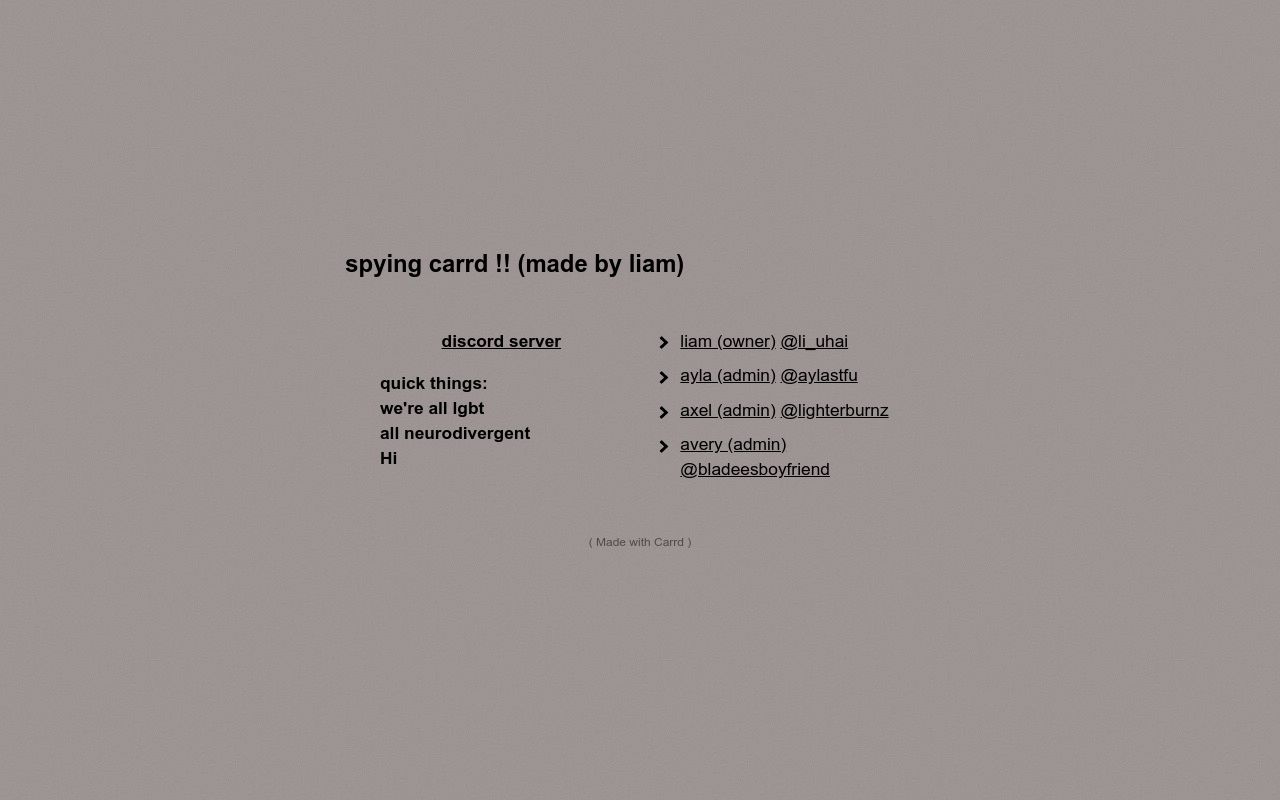 Carrd profile picture for @spying